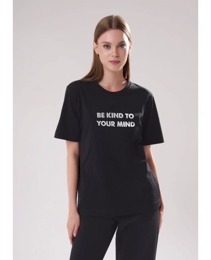 CLE LF15-106 Футболка жен. Футер тёплый ОЗ25, чёрный