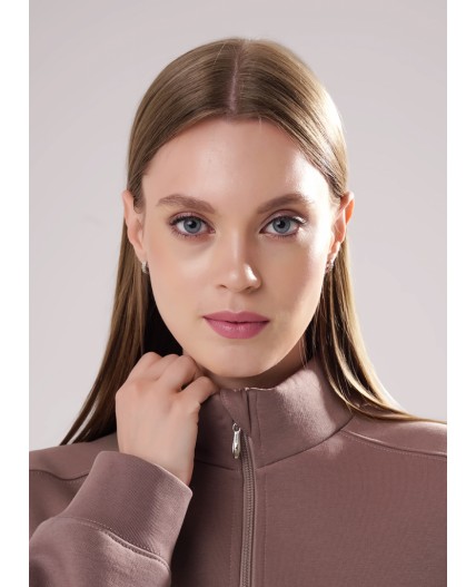 CLE LH15-106/1 Джемпер жен. Футер тёплый ОЗ25, кофейный