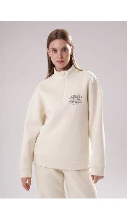 CLE LH15-106/1 Джемпер жен. Футер тёплый ОЗ25, св.бежевый
