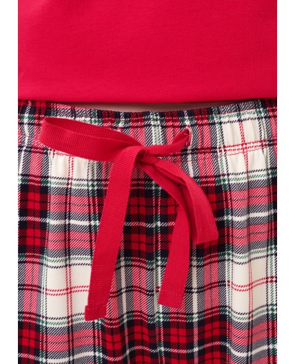 CLE LP15-1199/2 Пижама жен. Новогоднее чудо, красный/молочный