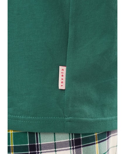 CLE LP15-1199/3 Пижама жен. Новогоднее чудо, т.зелёный/молочный