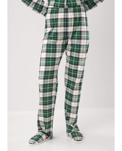 CLE LP15-1199/4 Пижама жен. Новогоднее чудо, т.зелёный/молочный