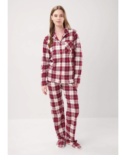 CLE LP15-1199/5 Пижама жен. Новогоднее чудо, красный/молочный