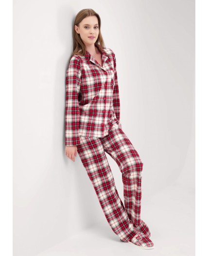 CLE LP15-1199/5 Пижама жен. Новогоднее чудо, красный/молочный