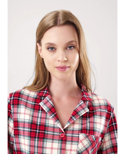 CLE LP15-1199/5 Пижама жен. Новогоднее чудо, красный/молочный