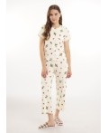 CLE LP15-1200/2 Пижама жен. Пихта, молочный/красный