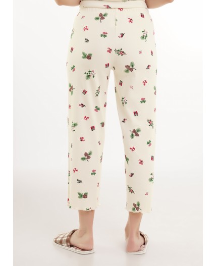 CLE LP15-1200/2 Пижама жен. Пихта, молочный/красный