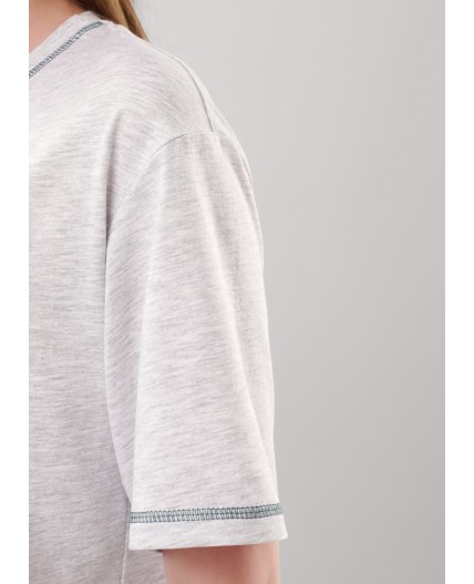 CLE LP15-1201 Набор одежды жен. Морозко, меланж св.серый/т.зелёный