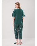 CLE LP15-1201/1 Пижама жен. Морозко, т.зелёный/красный