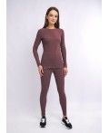CLE LPK017к Комплект жен.ТЕРМО, т.бордовый/молочный