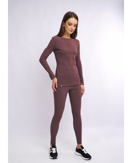 CLE LPK017к Комплект жен.ТЕРМО, т.бордовый/молочный