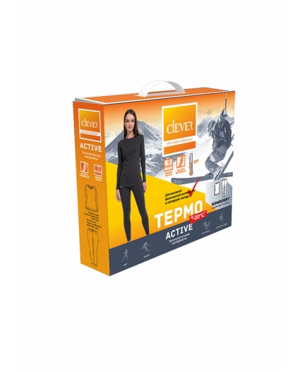 CLE LPK017к Комплект жен.ТЕРМО, т.бордовый/молочный