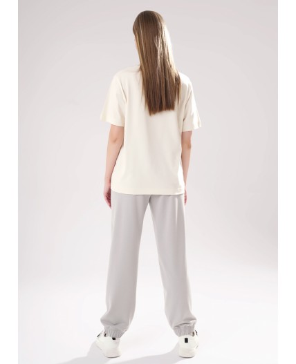 CLE LTR15-106/1 Брюки жен. Футер тёплый ОЗ25, серый