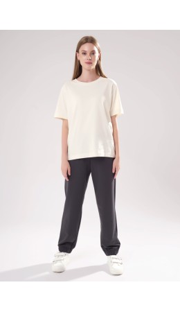 CLE LTR15-106/1 Брюки жен. Футер тёплый ОЗ25, т.серый