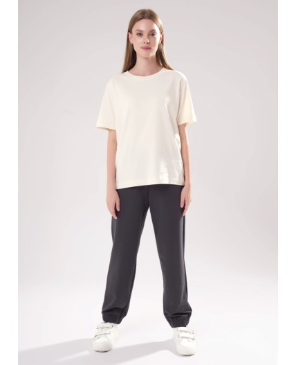 CLE LTR15-106/1 Брюки жен. Футер тёплый ОЗ25, т.серый