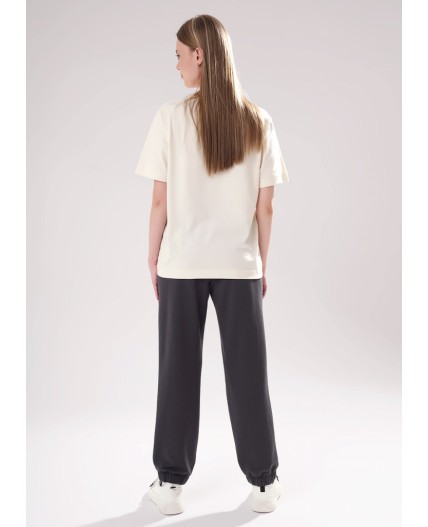 CLE LTR15-106/1 Брюки жен. Футер тёплый ОЗ25, т.серый