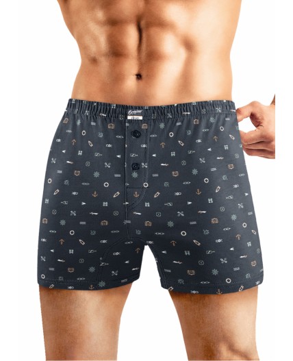 CLE MBX450611 Трусы муж., т.синий/св.зелёный