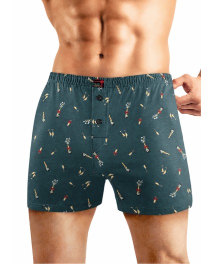 CLE MBX451231 Трусы муж., т.бирюзовый/жёлтый