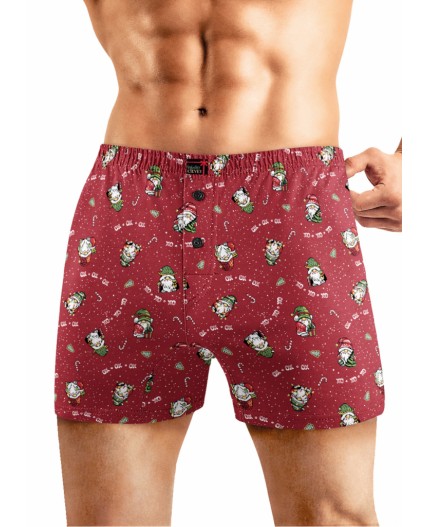 CLE MBX451251 Трусы муж., красный/св.зелёный