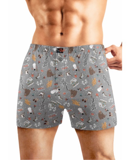 CLE MBX451331 Трусы муж., серый/белый