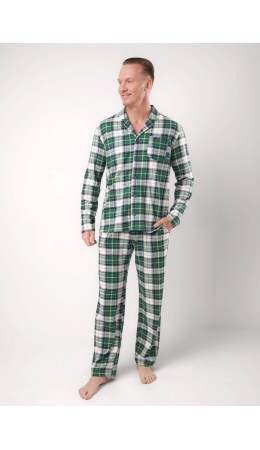 CLE MHP450781/3 Пижама муж., т.зелёный/молочный