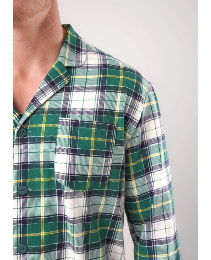 CLE MHP450781/3 Пижама муж., т.зелёный/молочный