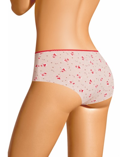 CLE SH1199/2 Трусы жен. Новогоднее чудо, св.бежевый/молочный