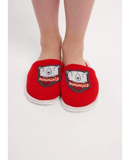 CLE SW15-1194C Пантолеты жен. домаш., красный