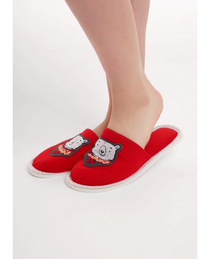 CLE SW15-1194C Пантолеты жен. домаш., красный