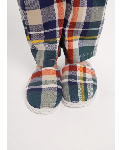 CLE SW15-1194C/1 Пантолеты жен. домаш., т.зелёный/т.синий