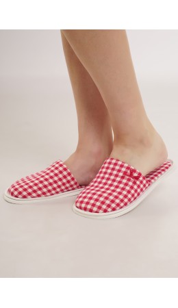 CLE SW15-1200C/1 Пантолеты жен. домаш. Пихта, молочный/красный