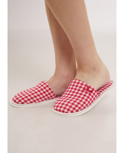 CLE SW15-1200C/1 Пантолеты жен. домаш. Пихта, молочный/красный