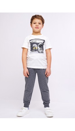 CLE Брюки мал. 903345-01а мел, меланж т.серый