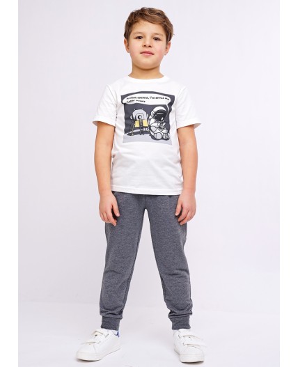 CLE Брюки мал. 903345-01а мел, меланж т.серый