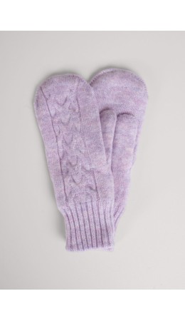 CLE Варежки жен. 453544ап мех, св.сиреневый