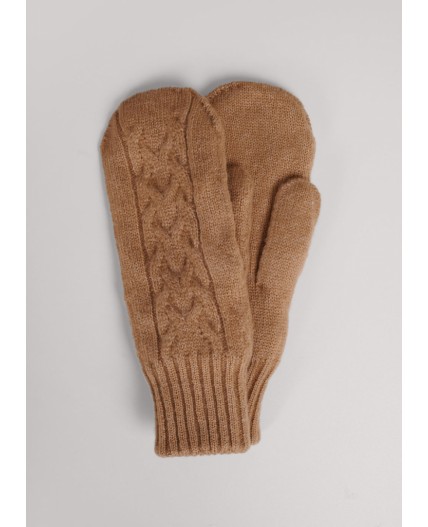 CLE Варежки жен. 453544ап мех, т.бежевый