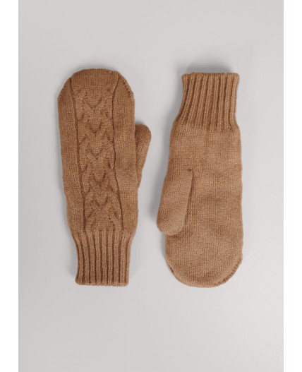 CLE Варежки жен. 453544ап мех, т.бежевый