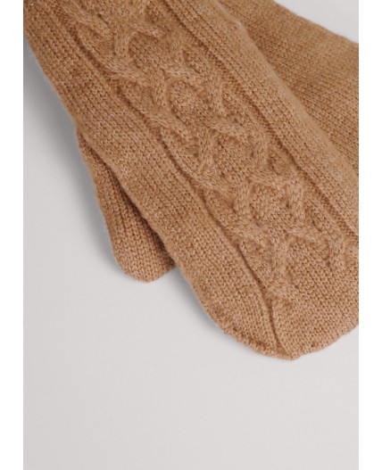 CLE Варежки жен. 453544ап мех, т.бежевый