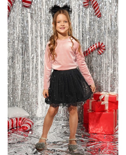 CLE Джемпер дев.(эпизод.исп.) 757259/26бх, розовый/серебристый