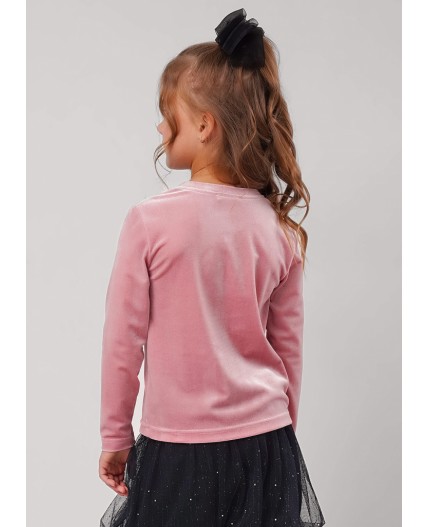CLE Джемпер дев.(эпизод.исп.) 757259/26бх, розовый/серебристый