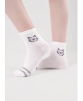 CLE Носки дет.В1001 12-14,14-16 market line дев, белый