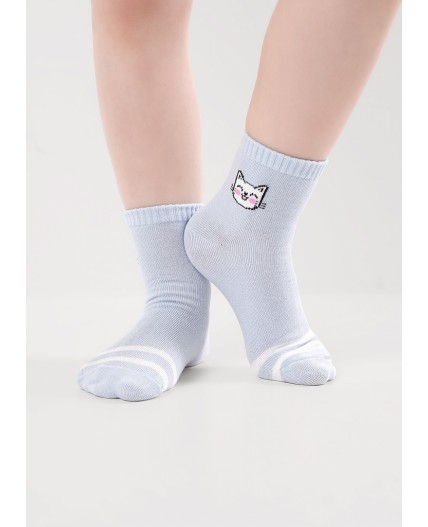 CLE Носки дет.В1001 16-18,18-20 market line дев, джинсовый