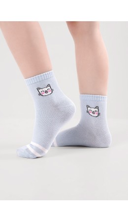 CLE Носки дет.В1001 20-22,22 market line дев, джинсовый