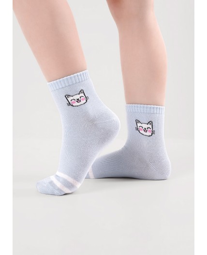 CLE Носки дет.В1001 20-22,22 market line дев, джинсовый