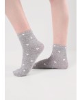 CLE Носки дет.В1002 12-14,14-16 market line дев, меланж серый