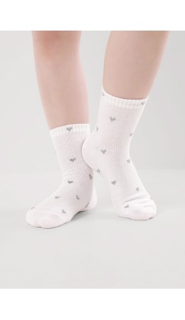 CLE Носки дет.В1002 12-14,14-16 market line дев, белый