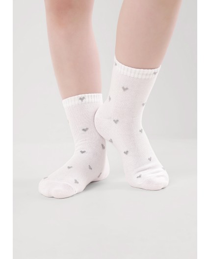 CLE Носки дет.В1002 12-14,14-16 market line дев, белый