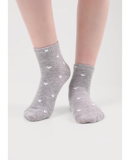 CLE Носки дет.В1002 16-18,18-20 market line дев, меланж серый