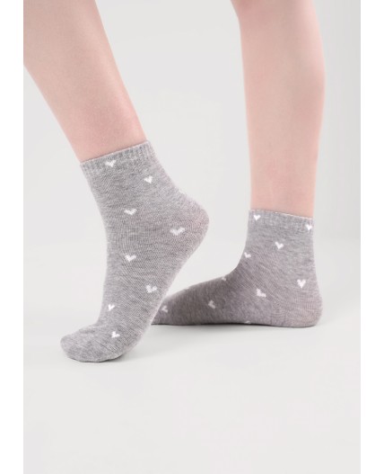 CLE Носки дет.В1002 16-18,18-20 market line дев, меланж серый