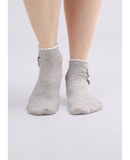 CLE Носки дет.С4431 16-18,18-20 Ева дев, меланж св.серый